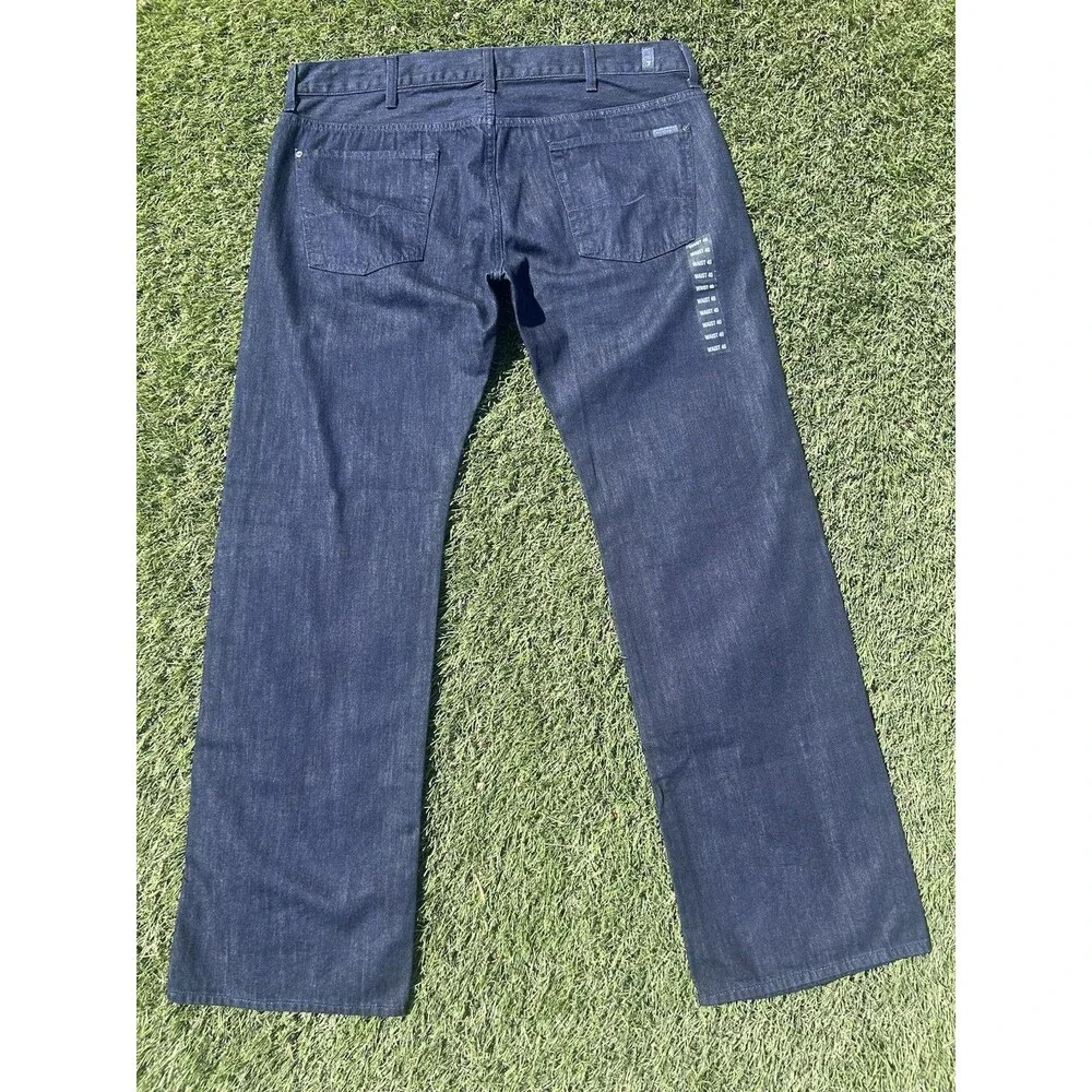 7 For All Mankind Mens Bootcut Jeans 40x34 Dark Indigo Denim NWOT